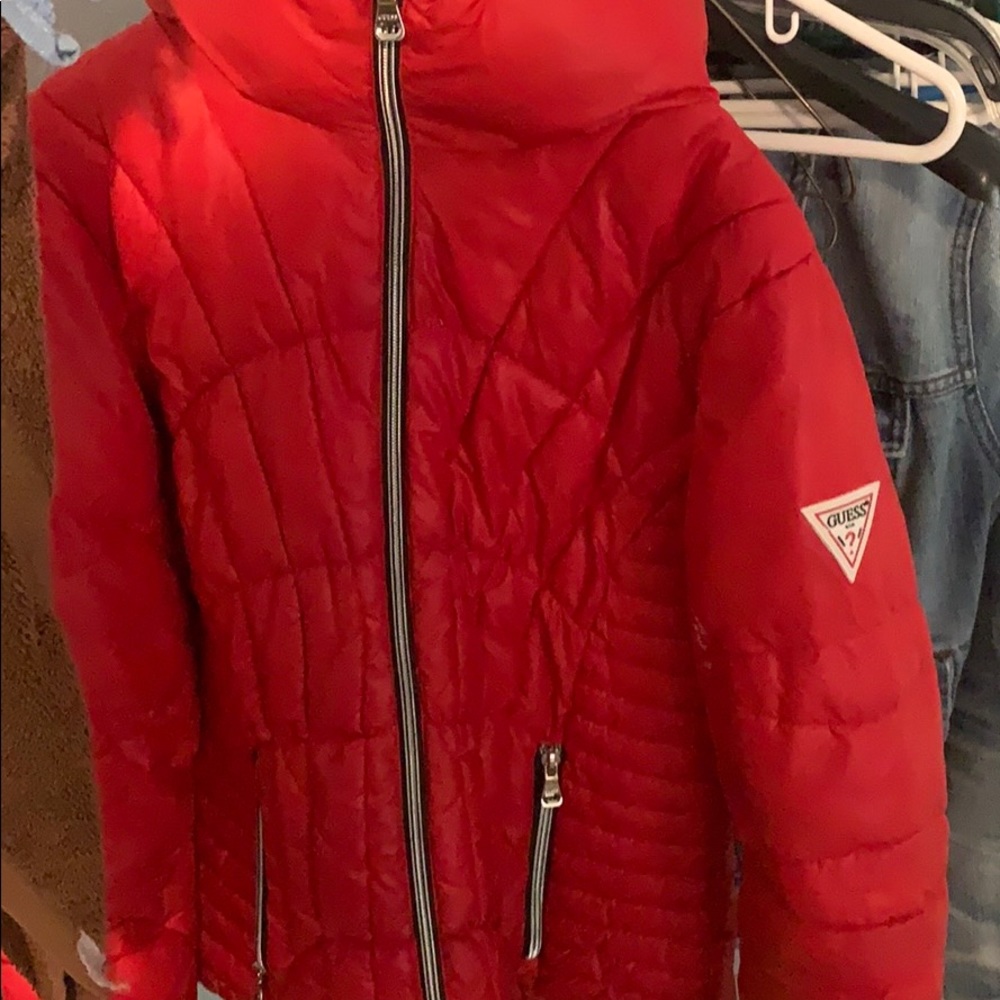 Red size small guess coat